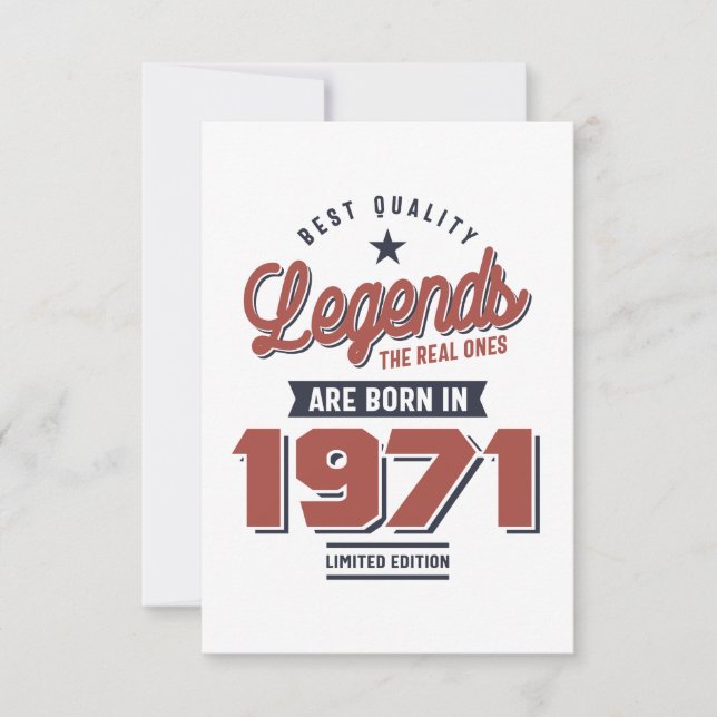 Cartão RSVP Lendas De Melhor Qualidade As Verdadeiras São Nasc (Frente)