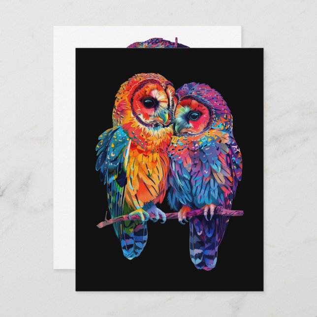 Cartão RSVP LGBTQ+ Unidade Eterna simples mas atordoante (Frente/Verso)