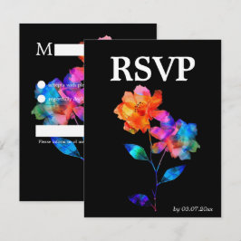 Cartão RSVP 🌈 LGBTQ Voando Juntos Pétalas & Orgulho