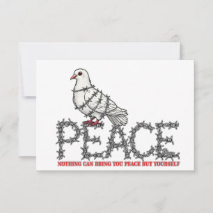 Cartão RSVP Liberdade e paz