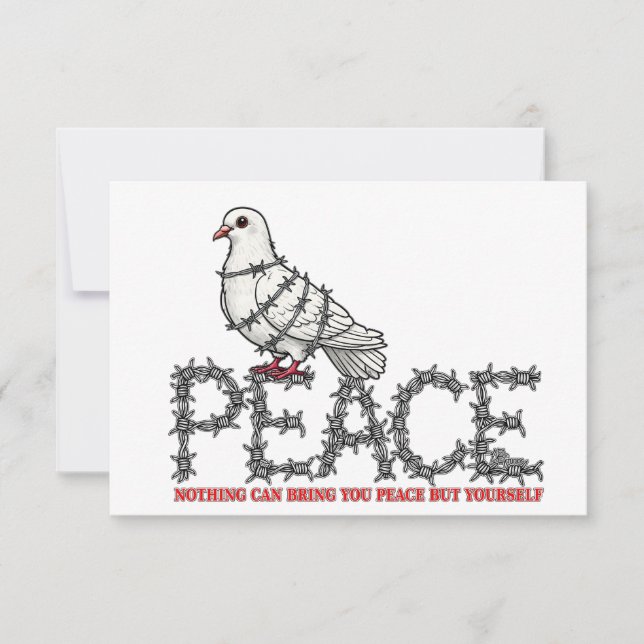Cartão RSVP Liberdade e paz (Frente)