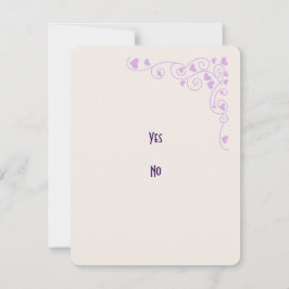 Cartão RSVP Lilac Hearts Twin Love Baby Shower