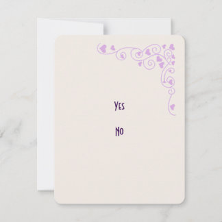 Cartão RSVP Lilac Hearts Twin Love Baby Shower