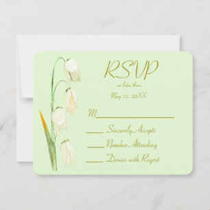 Cartão RSVP Lily of Norway Sage Wedding