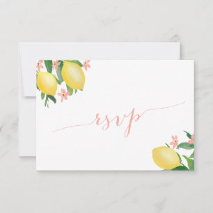 Cartão RSVP Limões modernos do roteiro que Wedding opções d