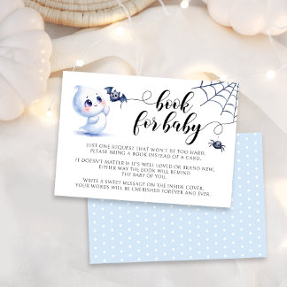 Cartão RSVP Lindo Livrinho Azul Little Boo Para Chuvinha de Be