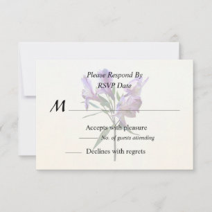 Cartão RSVP Lírio Roxo Peruano