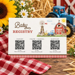 Cartão RSVP Lista de Presentes para Chás de Bebê do Pequeno Fa