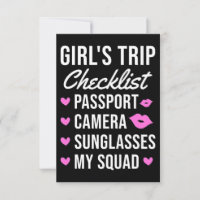 Lista de verificação de viagem Art Girls
