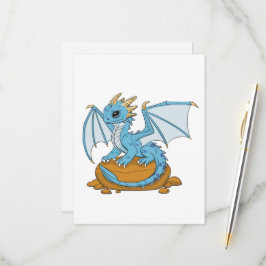 Cartão RSVP Little Blue Dragon