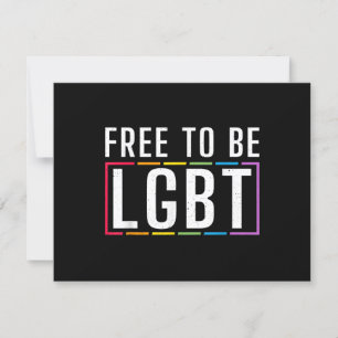 Cartão RSVP Livre para ser LGBT - Orgulho gay Lésbica Bissexua