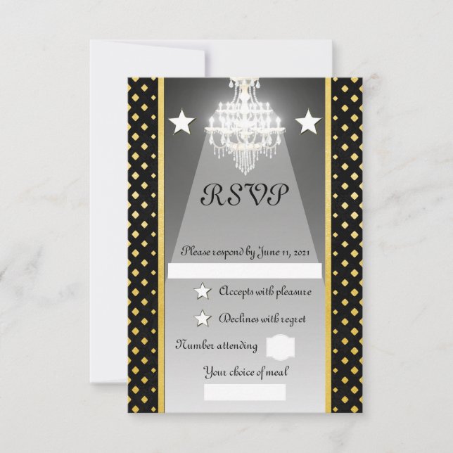 Cartão RSVP Lustre (Frente)