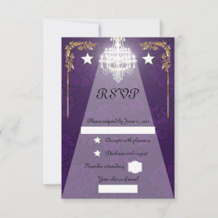 Cartão RSVP Lustre
