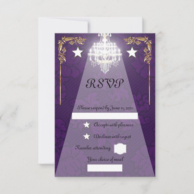 Cartão RSVP Lustre (Frente)