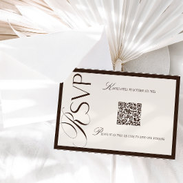 Cartão RSVP Luxury Old Money Brown Beige