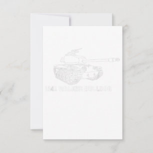 Cartão RSVP M41 Walker Bulldog American Light Army Gift