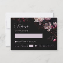 Magnólia Floral Preta