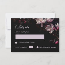 Magnólia Floral Preta