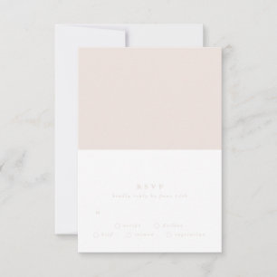Cartão RSVP Maleável Texto Moderno Blush Desert Casamento