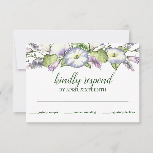 Cartão RSVP Manhã Simples Manipulação De Aquarela (Frente)