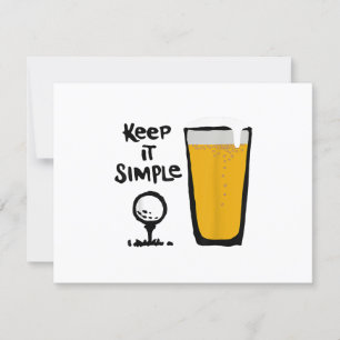 Cartão RSVP Mantenha-O Simples E Engraçada Cerveja De Golfe