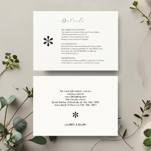 Cartão RSVP Marfim   Detalhes de Casamento do Código QR Chic