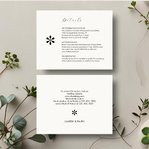 Cartão RSVP Marfim   Detalhes de Casamento do Código QR Chic