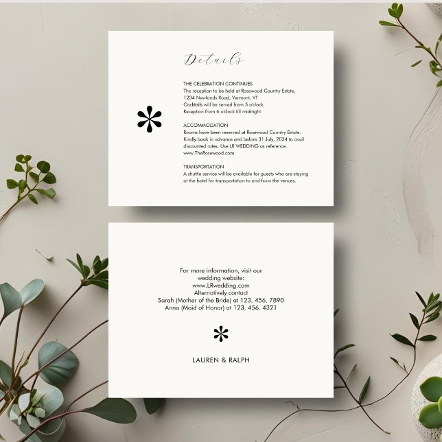 Cartão RSVP Marfim | Detalhes de Casamento do Código QR Chic (Criador carregado)