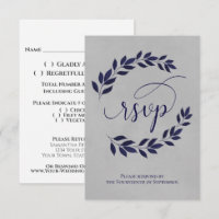 Marinho Azul-Laurel Sai do Casamento Elegante das