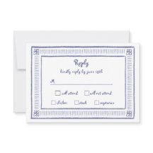 Marinho Azul Playful Casamento Desenhado à Mão