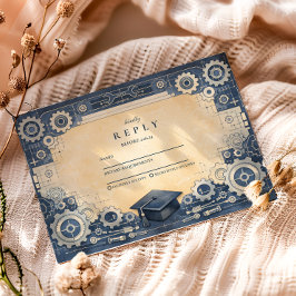 Cartão RSVP Mechanical Engineer Graduation