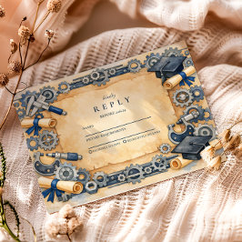 Cartão RSVP Mechanical Engineering Graduation