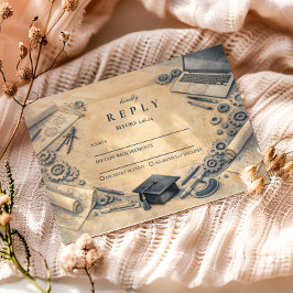 Cartão RSVP Mechanical Engineering Graduation Party