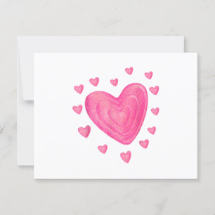 Cartão RSVP Meninas do Dia de os namorados do Hearts Kids