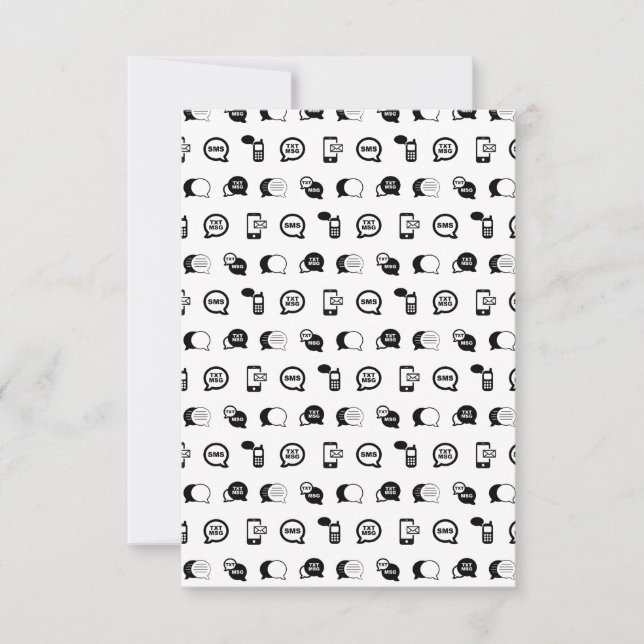 Cartão RSVP Mensagem de Texto do Telefone celular de Diversão  (Frente)