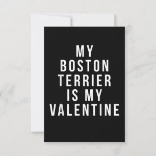 Cartão RSVP Meu Boston Terrier É Minha Camiseta Namorados