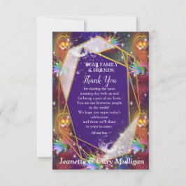 Cartão RSVP Meu Glamoroso design de Disco Funky Obrigado