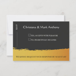 Cartão RSVP Midnight Gold 