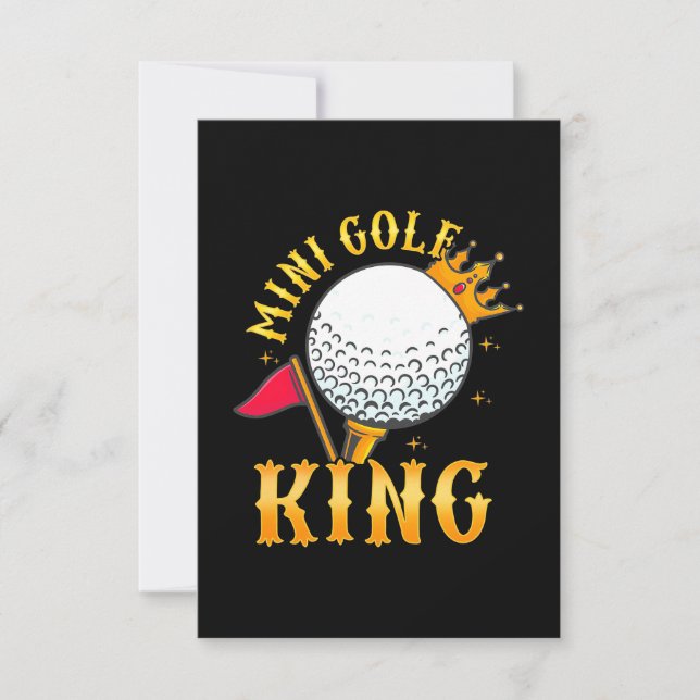 Cartão RSVP Mini Golf King (Frente)