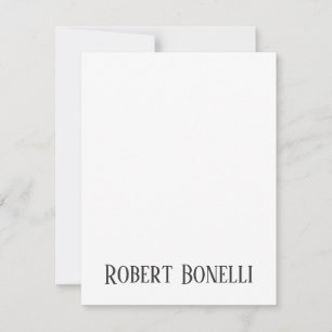 Cartão RSVP Minimalista Preto e Branco Moderno Simples