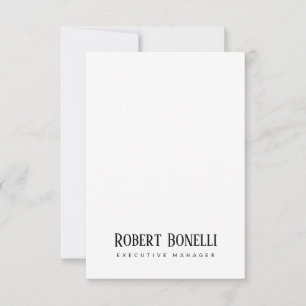 Cartão RSVP Minimalista Preto e Branco Simples Moderno