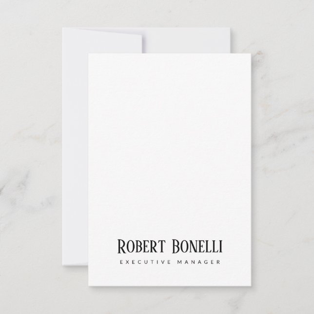 Cartão RSVP Minimalista Preto e Branco Simples Moderno (Frente)