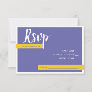 Cartão RSVP Mínimo de casamento de travesseiro contemporâneo