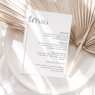 Cartão RSVP Mínimo de Detalhes de Casamento - Placa de Gabinet