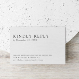 Cartão RSVP Mínimo Elegante simples e limpo on-line