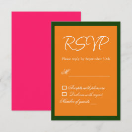 Cartão RSVP Mistura e Casamento Minimalista de Elevação do Sol