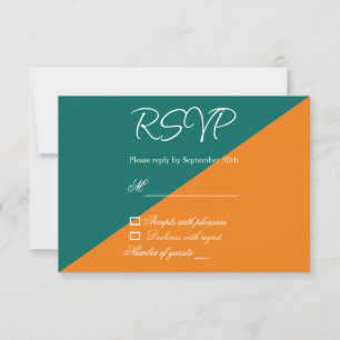 Cartão RSVP Mistura e Casamento Minimalista de Elevação do Sol