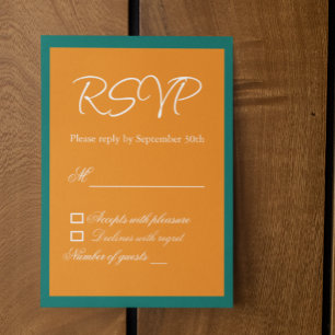 Cartão RSVP Mistura e Casamento Minimalista de Elevação do Sol