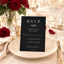 Modern Elegant Minimalist Black & White Wedding