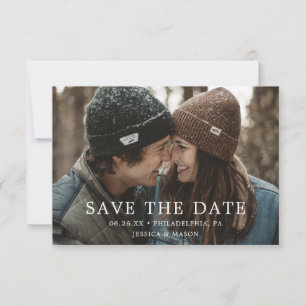 Cartão RSVP Modern Save the Date Card (Salvar a placa de data)